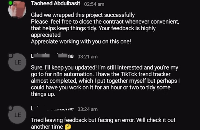 Completed another automation project for a client who said I...