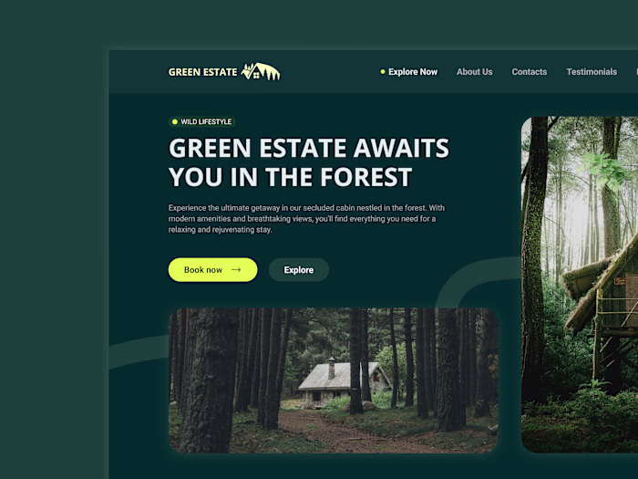 Green Estate Landing Page Design