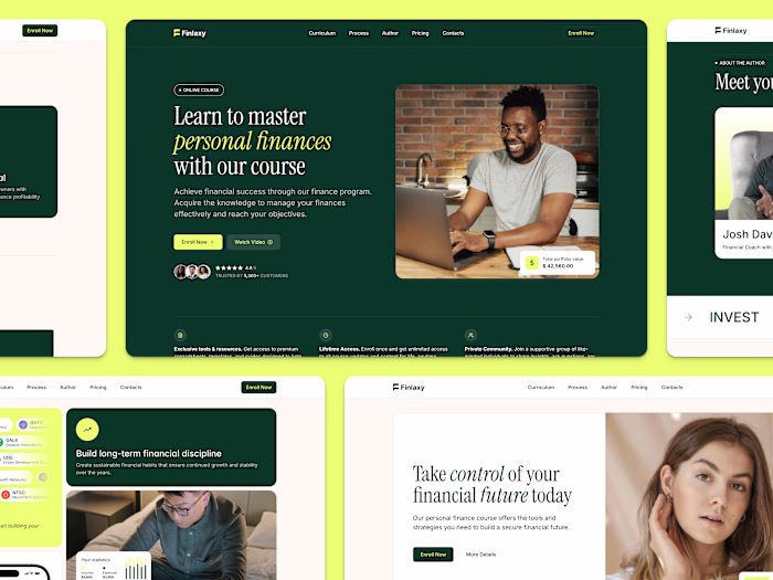 Finlaxy • Education Landing Page Framer Template