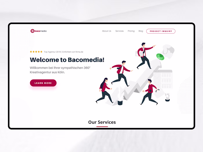 Bacomedia – Web Design Agency Landing Page