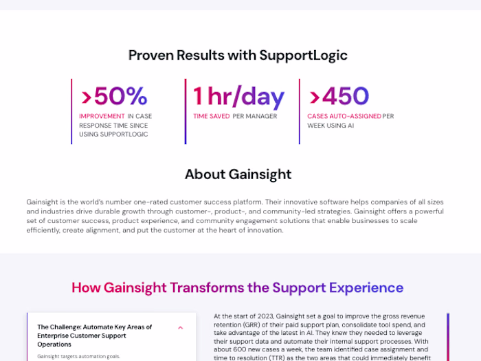 Client: SupportLogic
