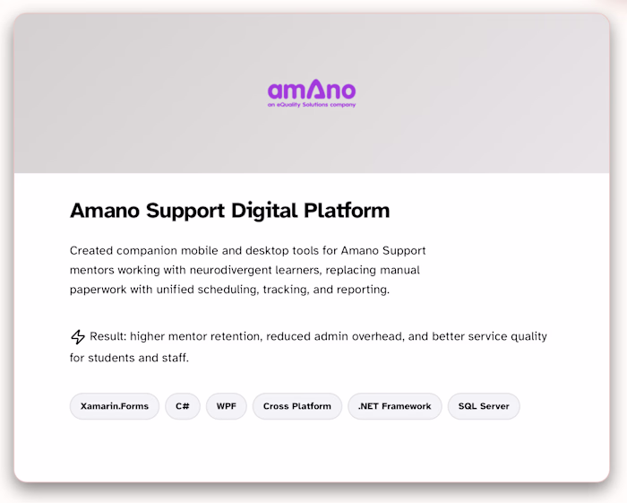 Designed and built companion mobile