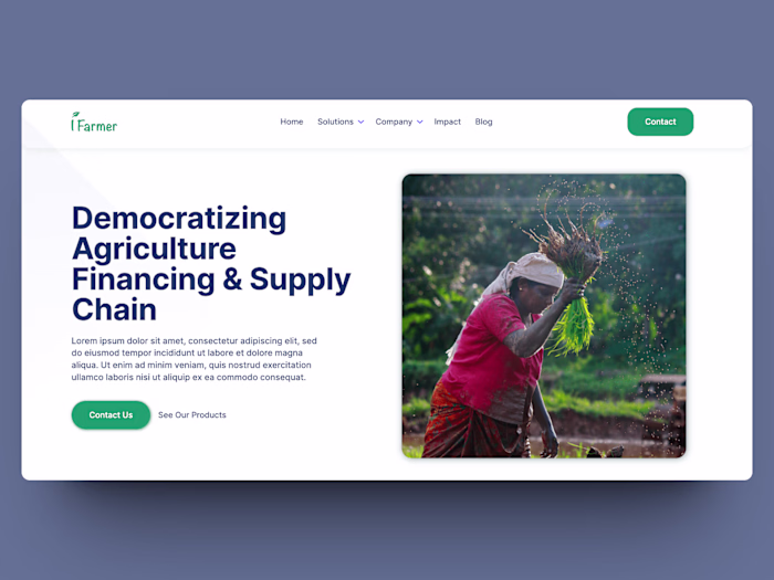iFarmer Landing Page 