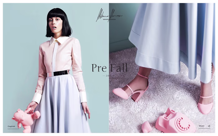 Mihano Momosa // Website design preview