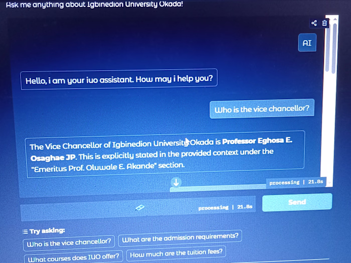 A RAG chatbot based on