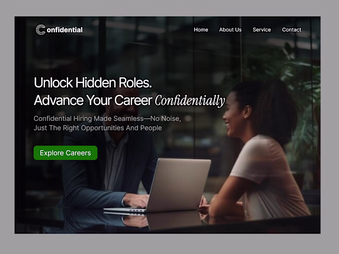 Job Matching Platform Hero Section Redesign