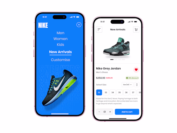 E-commerce Shoes App UI Design
