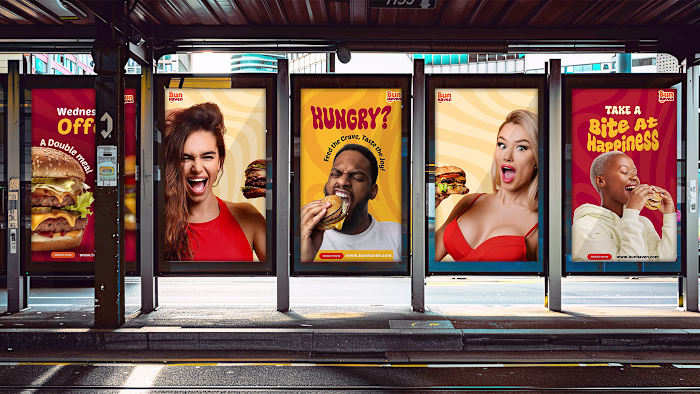 Billboard design for Burger brand