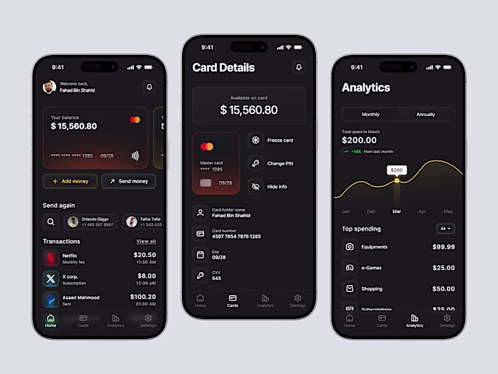 Financial App UI Design