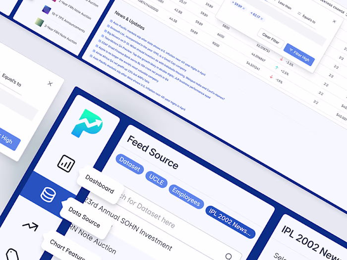 Financial Data Analysis SAAS Web App UX UI Design