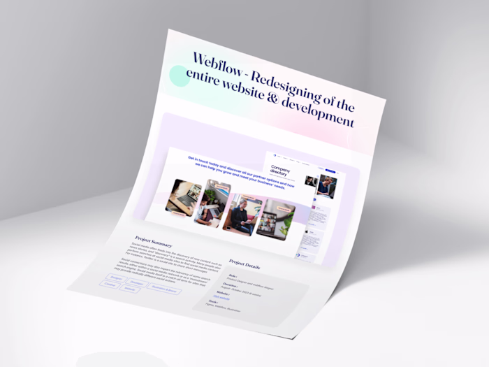 ✌️Webflow- Redesigning & development