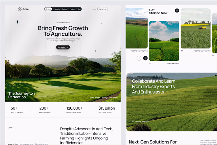 Cultivo Landing page