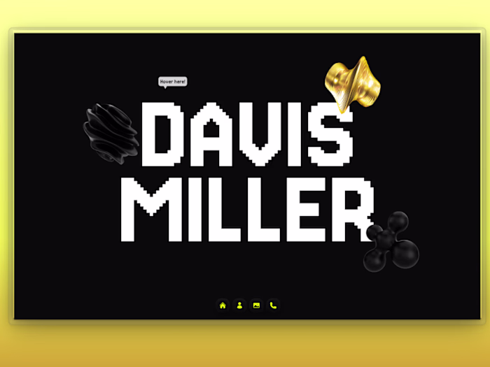 Davis's Bold Portfolio Design