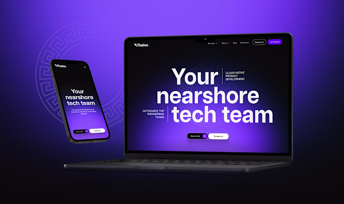 Thaloz Marketing Website built in Webflow