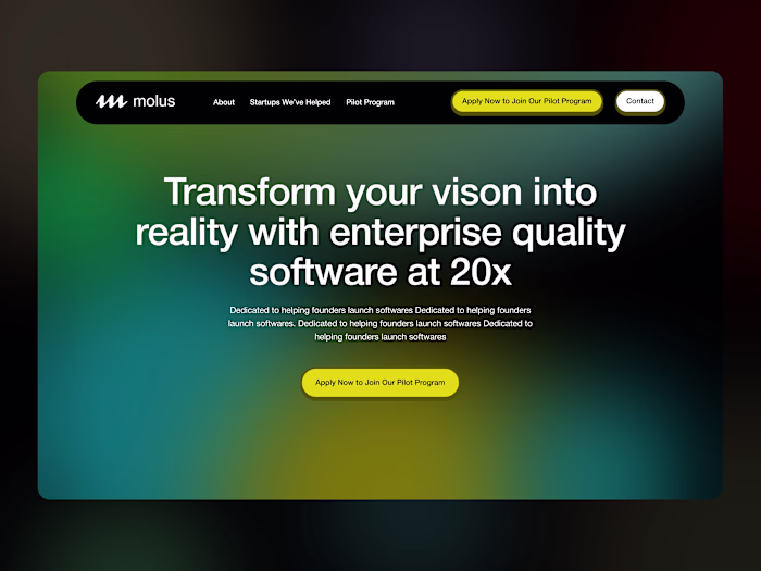 Molus website design