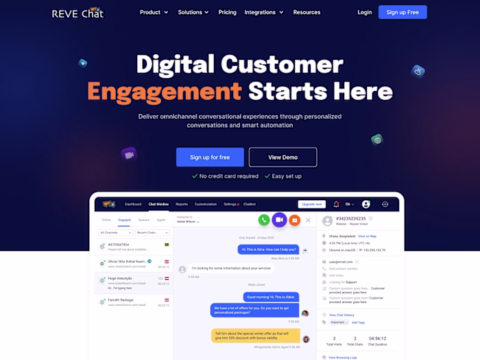Chatbot Landing page
