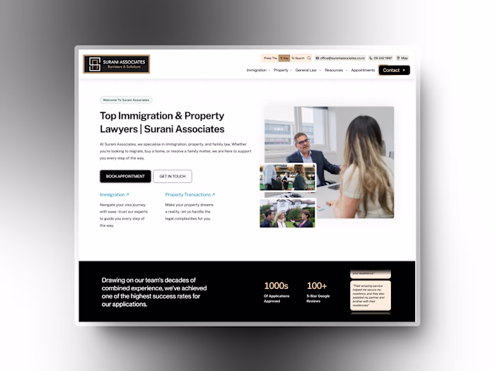 Modern Law Firm Website: Framer Development