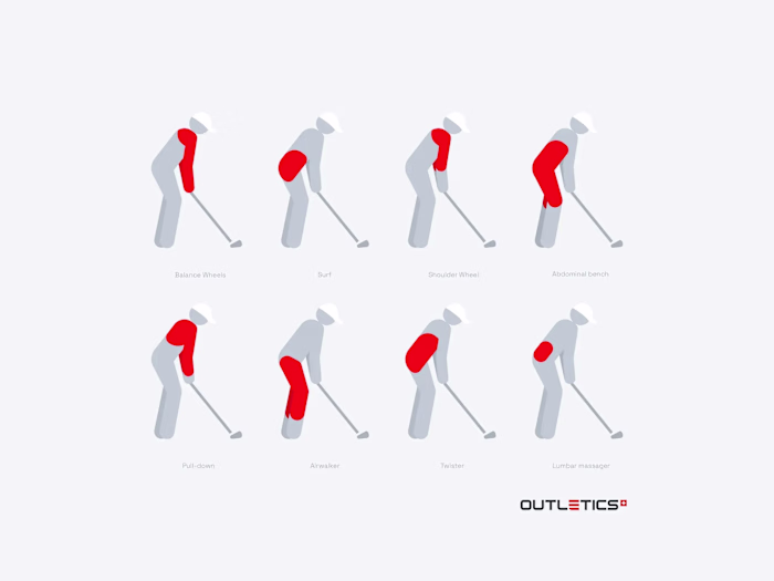Golfer iconset.