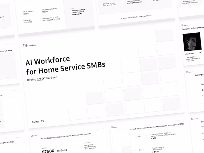 FlowPilot Investor Pitch Deck Design