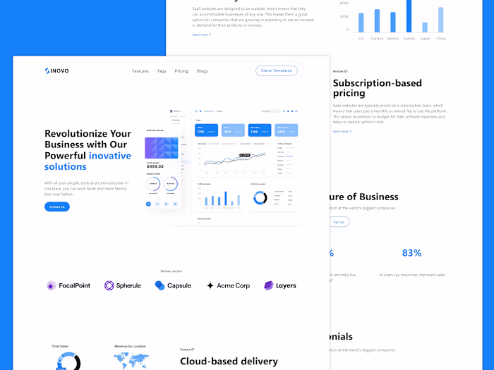 SaaS website (Inovo)