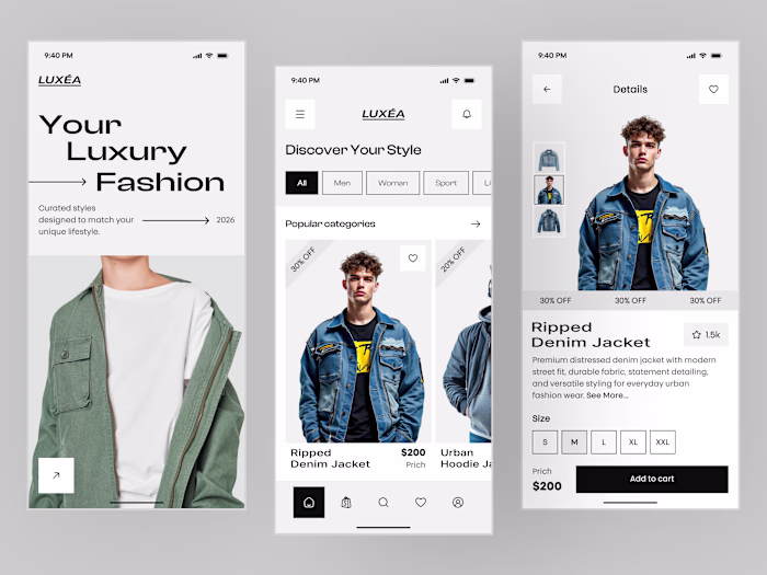 Luxury Fashion E-Commerce App —