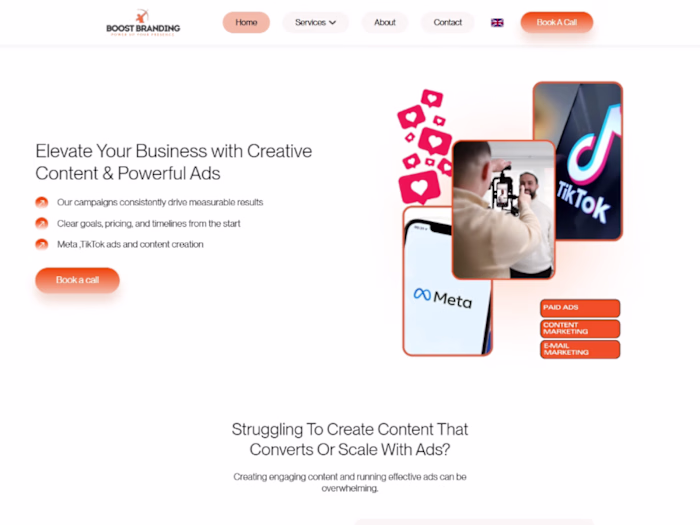 Website design Boost Branding