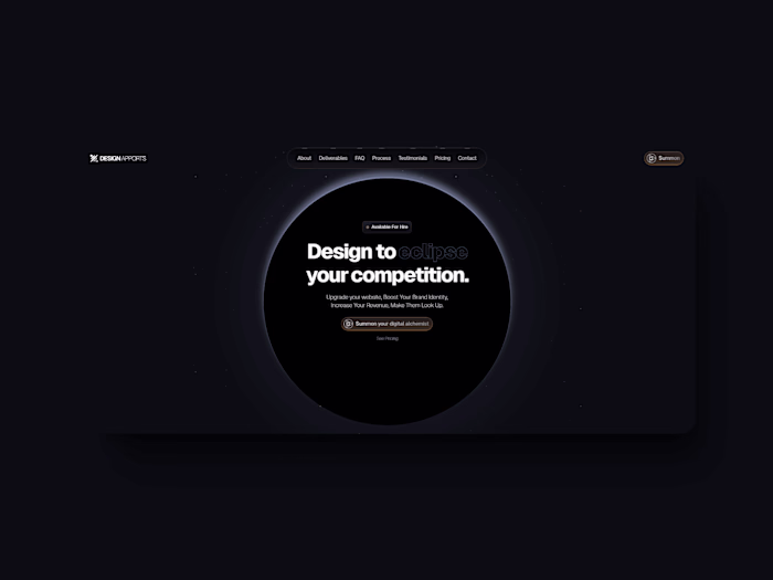 Design Apports Landing Page (Framer)