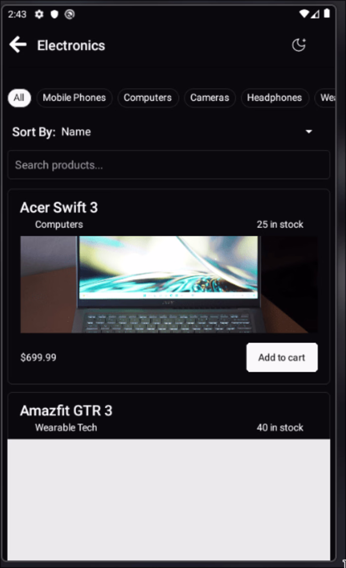 E-Commerce Mobile App
