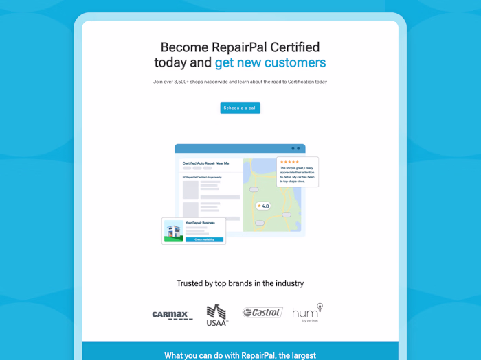 HubSpot Landing Page Design for an Automotive Company