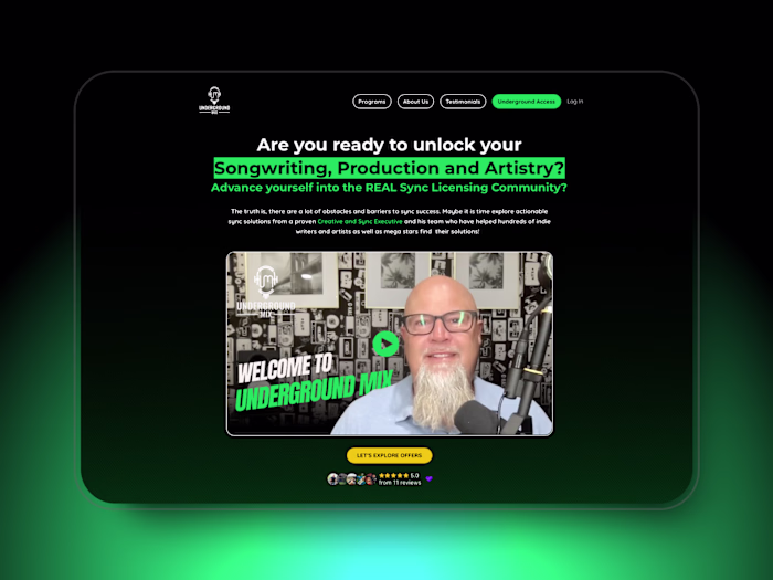 Underground Mix for Devon DeVries - Kajabi Membership Site