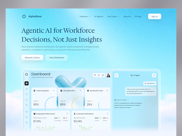 Agentic AI HR Dashboard – Landing Page