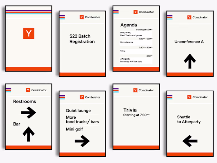 Wayfinding for Y Combinator events