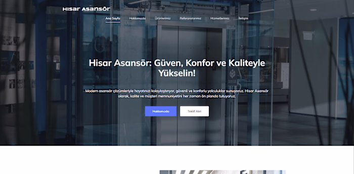 Contact Page Design for Hisar Asansör