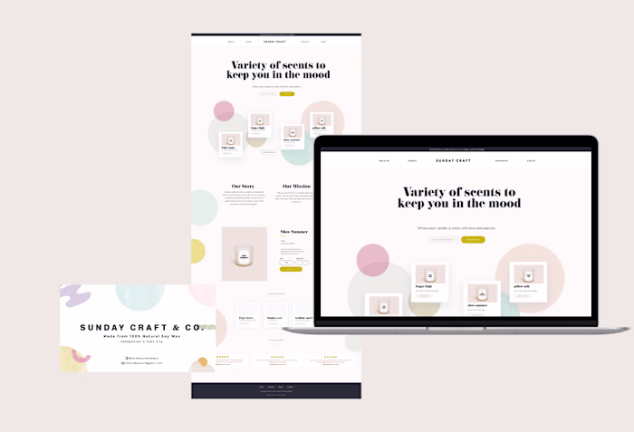 Web design for a local shop