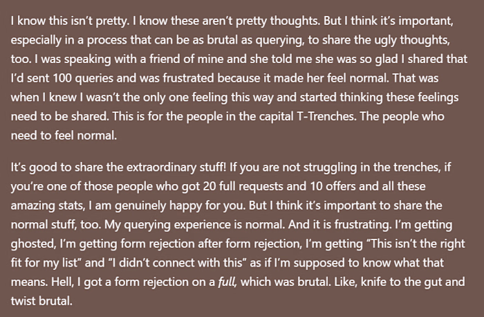 Excerpts from a recent Substack