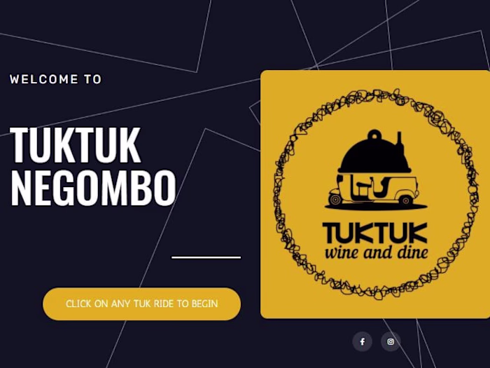 Hotel and Restaurant website - TukTuk Negombo