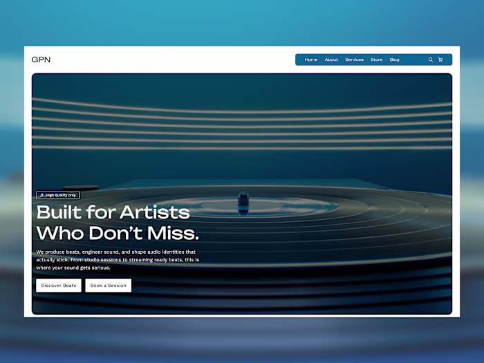 GPN-Music Production Studio Website & Beat Store