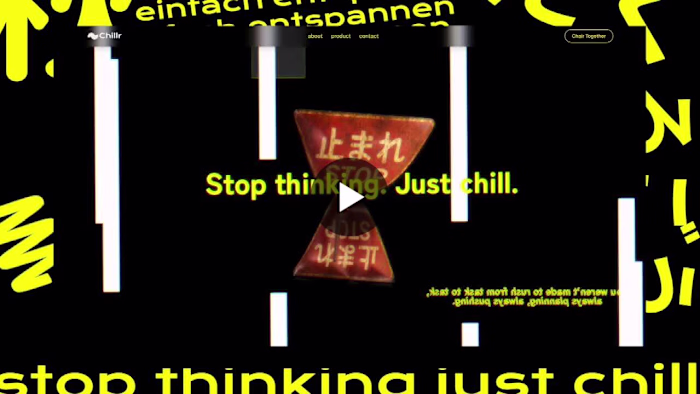 3D Website with STOP Sign Chair Design