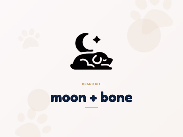 moon + bone - Pet Care Brand Kit