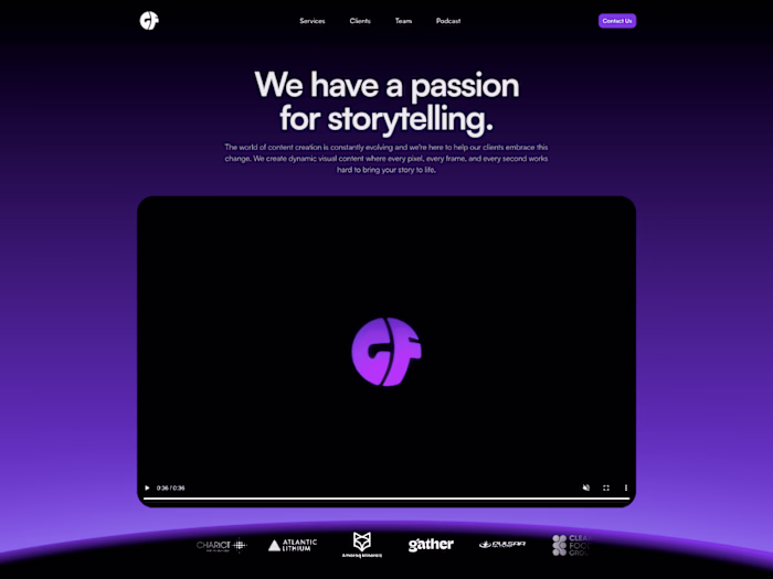 Landing page build in Framer
