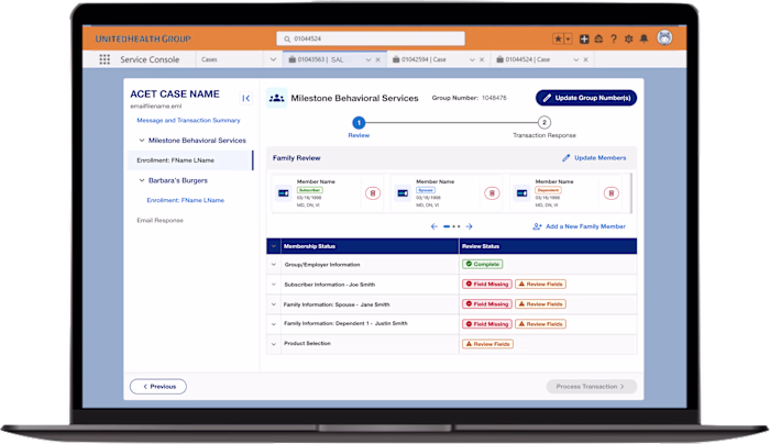AI-Integrated Support Module Design for United Healthcare