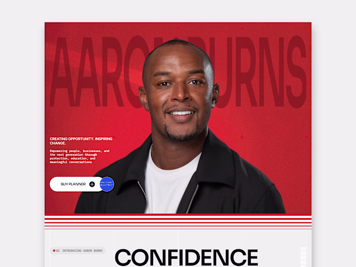 Aaron Burns – Framer Personal Brand Landing Page