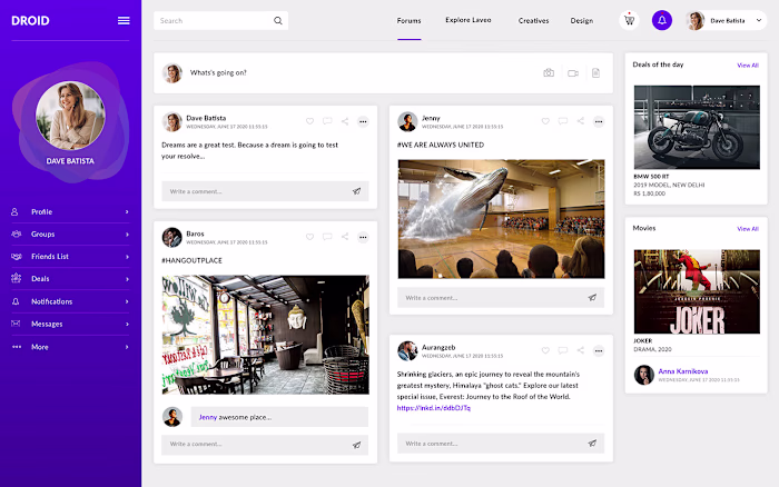 Social Media Dashboard – UI/UX