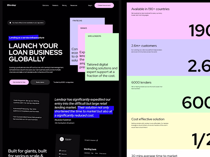 Website design for Lendsqr