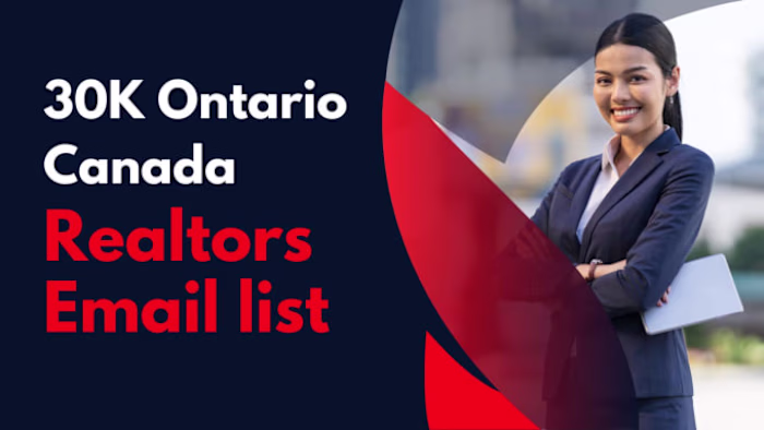 I will provide realtors email list in ontario canada