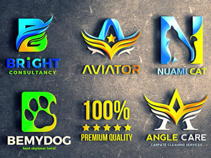 I will design a  unique minimalist 3d modern brand identity