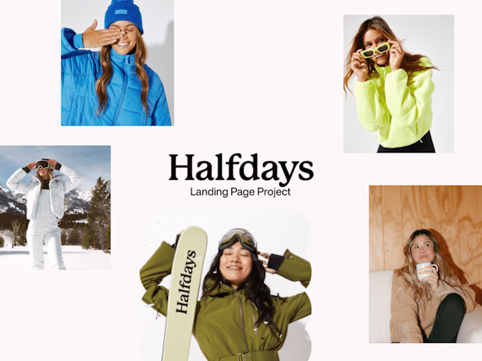 Landing Pages | Halfdays