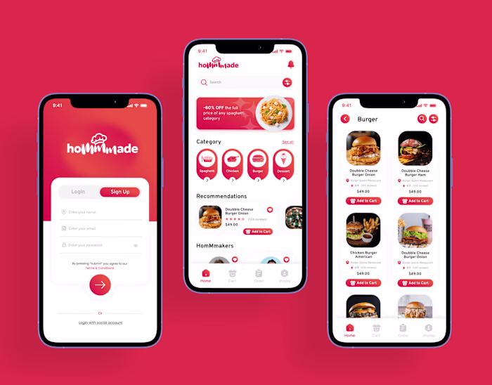 Hommade UI App Desin