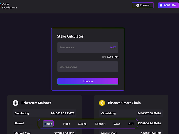 Crypto Staking App