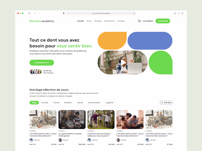 Brand & web development for a wellbeing training platform